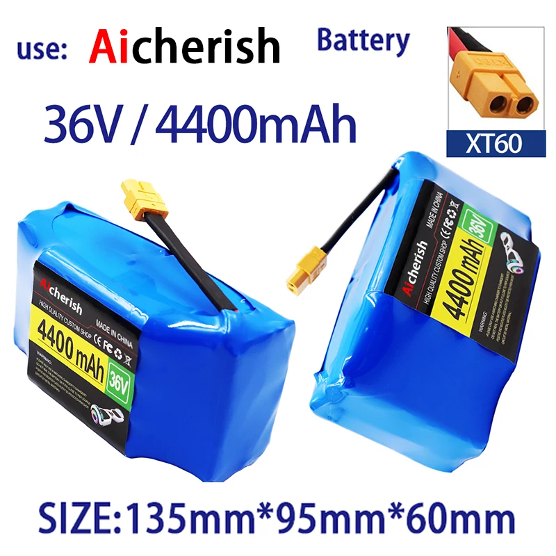 

New 18650 10S2P 36V 4400mAh Rechargeable Lithium Ion Battery,36V Electric Self-Balancing Scooter Air Cushion Unicycle Battery