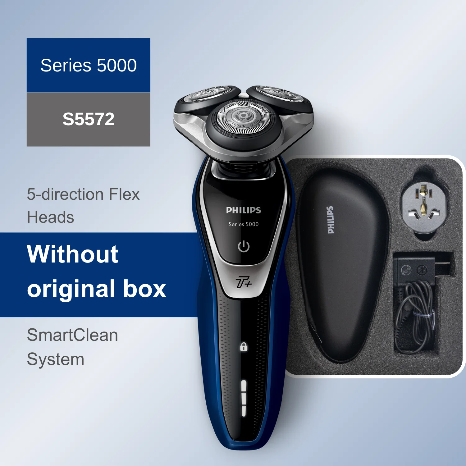 Philips Norelco Razor Shaver  Series 5000 S5572, Wet & Dry, No Original Packaging, Quick Charge