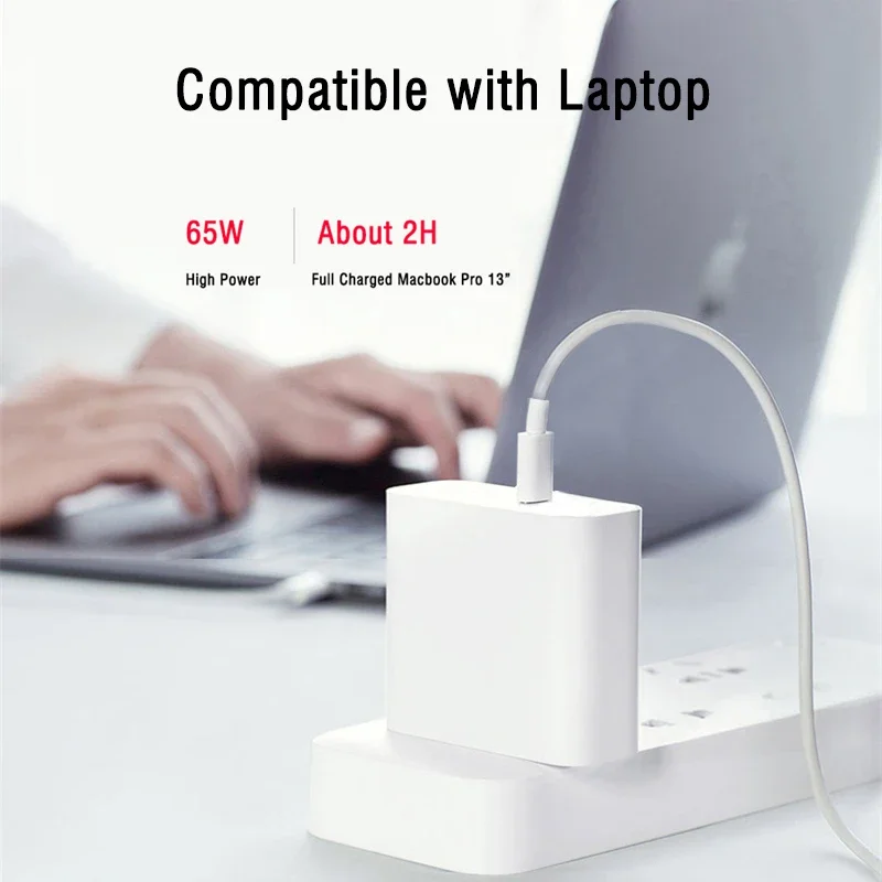 100W/65W/45W PD/QC3.0 USB C Fast Power Adapter 100W Type-C Cable For MacBook/iPad iPhone 15 SAMSUNG S24 Ultra S23 Plus S22