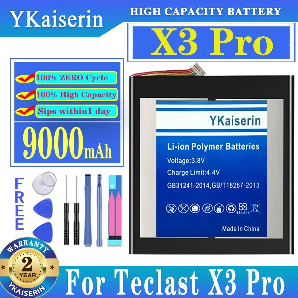 

YKaiserin 9000mah Battery for Teclast X3 Pro Tablet PC X3PRO New Li-Po Lithium Rechargeable P3362160 Batterij