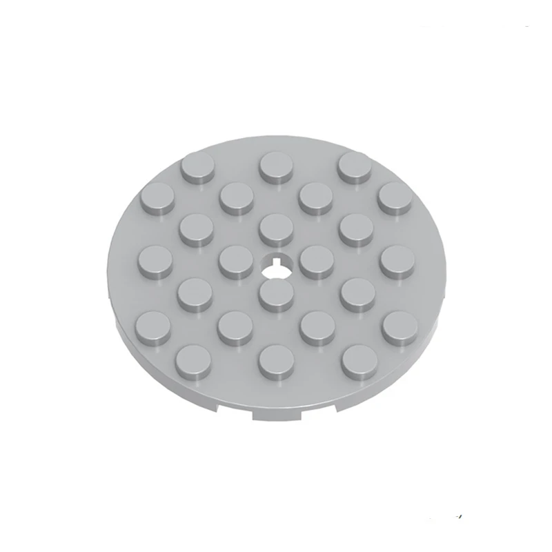 

PLATE 6X6 ROUND WITH TUBE SNAP, Round & Angles, Compatible with 11213 Building Block Toys Accessories