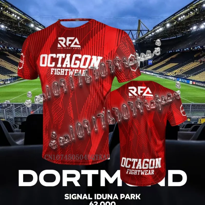 

Summer Fans Octagon x RFA Fightwear Men Children 3D Print Breathable Mesh Round Neck Short Sleeve Man Women Casual T-shirt