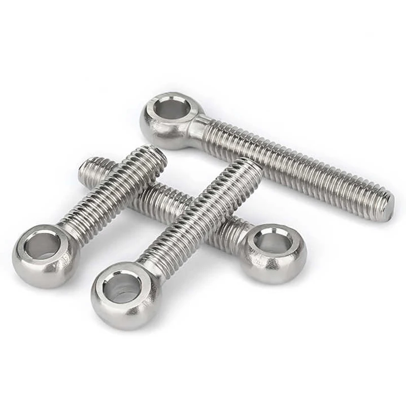 10PCS Stainless Steel Lifting Eye Nut Fisheye M12 M16 Slip Hole Shoulder Eyebolt Ring Bolt Rigging Hardware