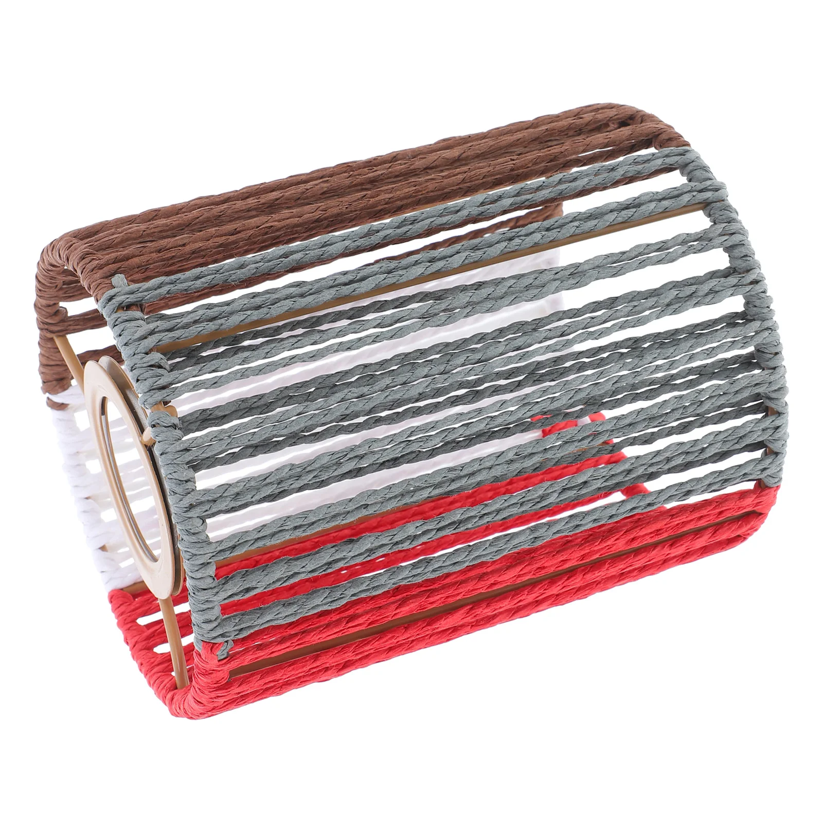 

Handmade Woven Paper Rope Lampshade Replacement Small Cylinder Cover For E27 Chandeliers Ceiling Wall Table Floor Lights