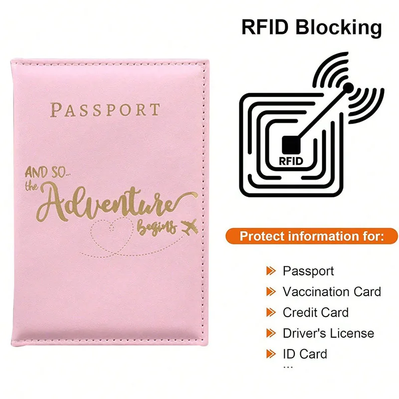 جديد محفظة بحامل جواز السفر غطاء أساسيات السفر بولي Leather حافظة بطاقات جلدية إكسسوارات السفر الدولية للنساء/الرجال
