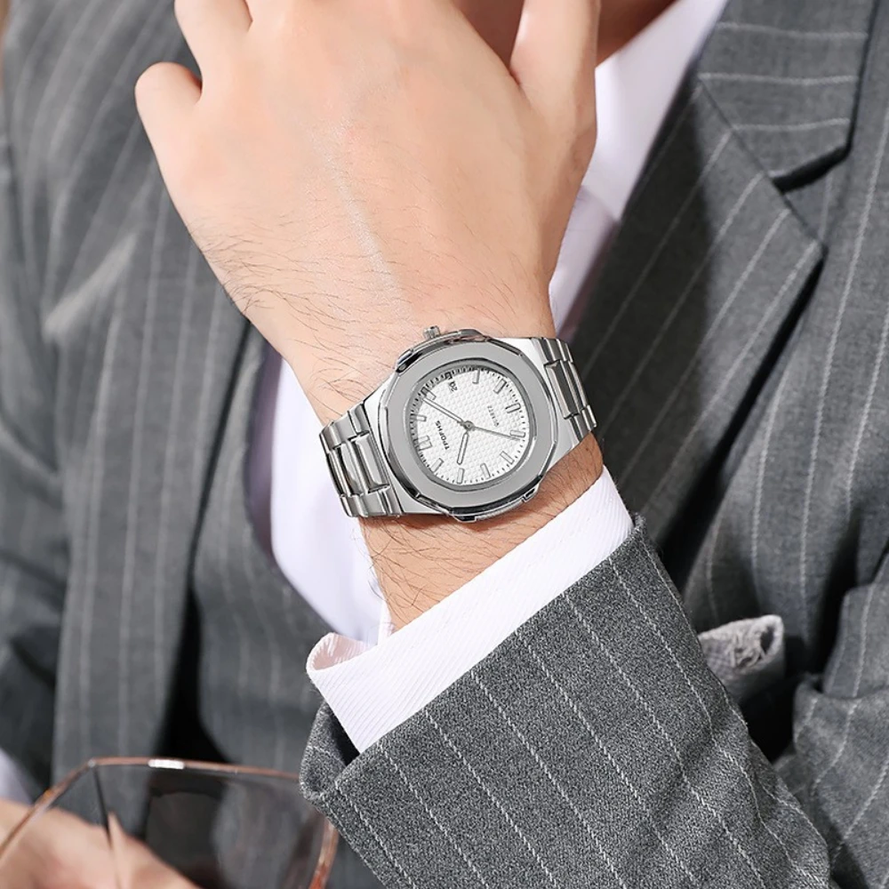 Nam Có Dạ Quang Chống Thấm Nước Thạch Anh Thép Không Gỉ Dây Nautilus Thể Thao Đơn Giản Kinh Doanh Đồng Hồ Đồng Hồ Relogio Masculino