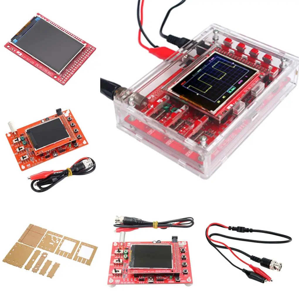 DSO138 Digital Oscilloscope DIY Assembled LCD Probe Electronic Set Yellow