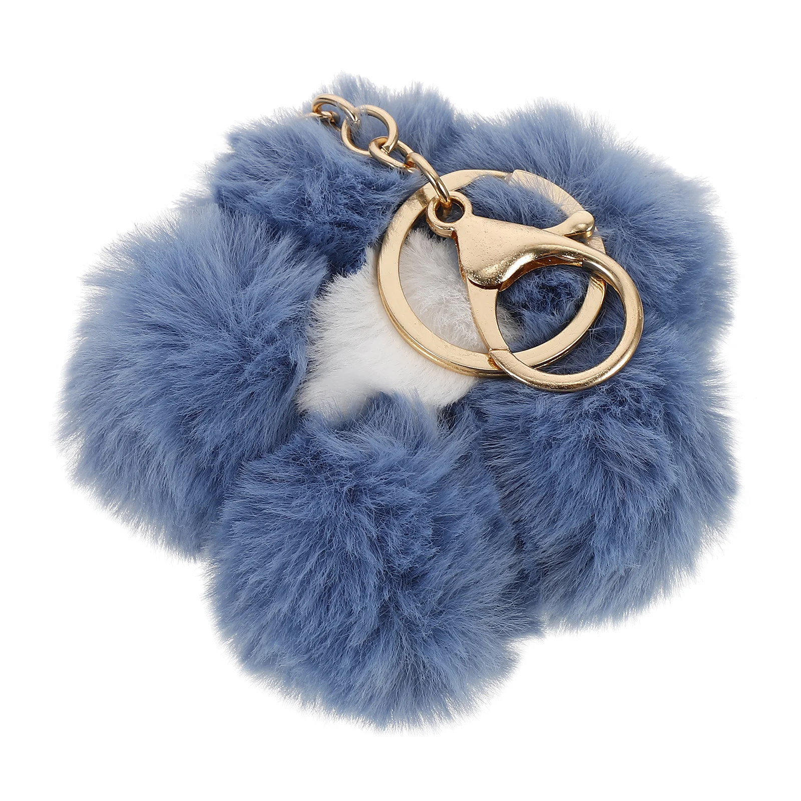 

Pompom Flower Key Circle Creative Bag Pendant Key Chain Lobster Clasp Clip for Backpack Handbag Luggage Ornament