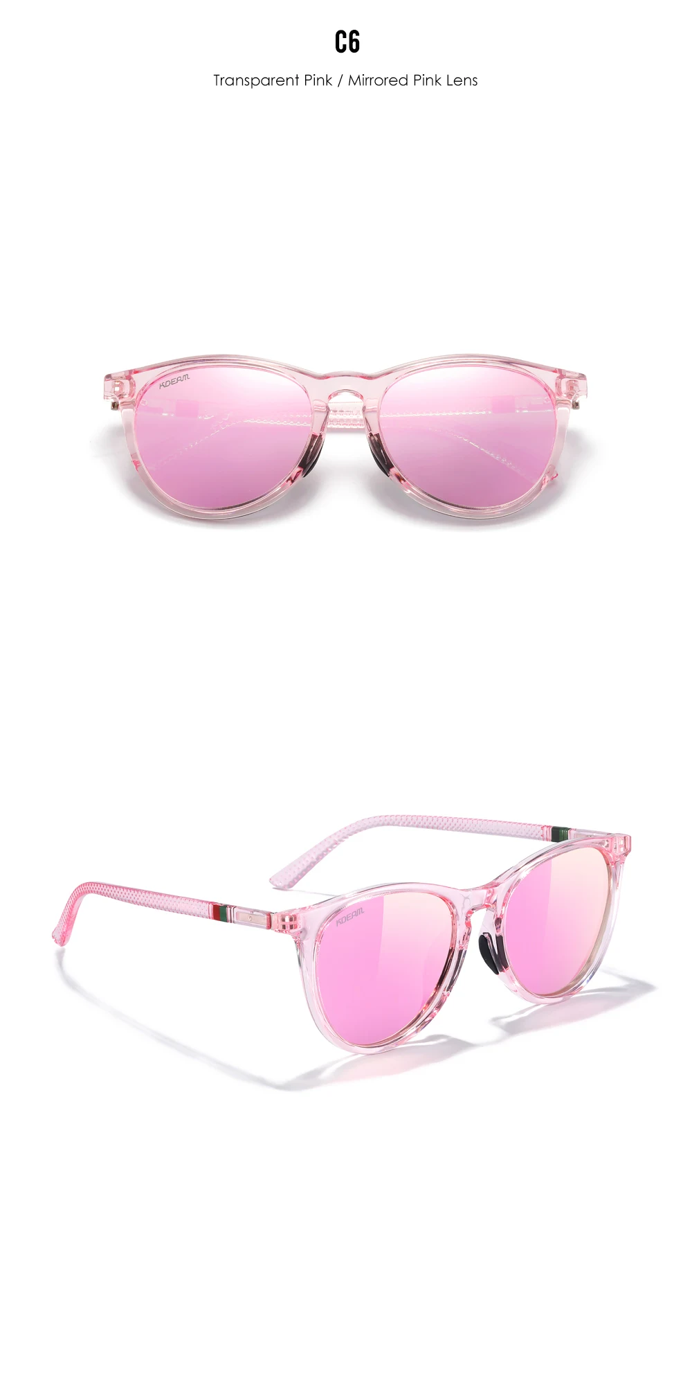 KDEAM Damen-Vintage-Sonnenbrille, polarisierte und photochrome Gläser, Sonnenschutz-Sonnenbrille, weiblich, für Reisen, Fahren, Wandern – Detail 13