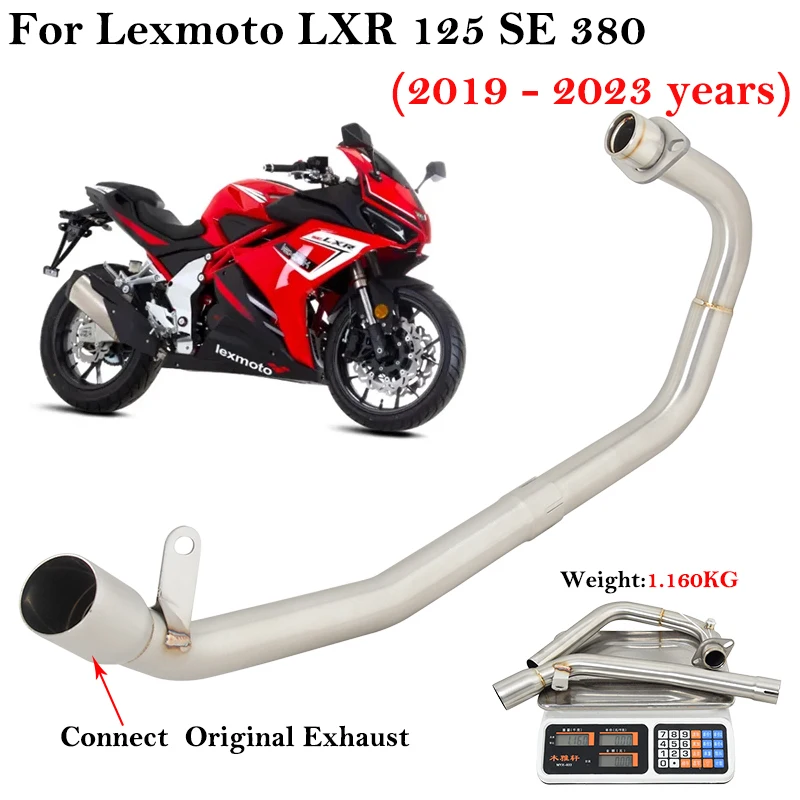 

Slip On For Lexmoto LXR 125 SE 380 2019 - 2023 Motorcycle Exhaust Escape Systems Moto Front Link Pipe Connect Original Muffler