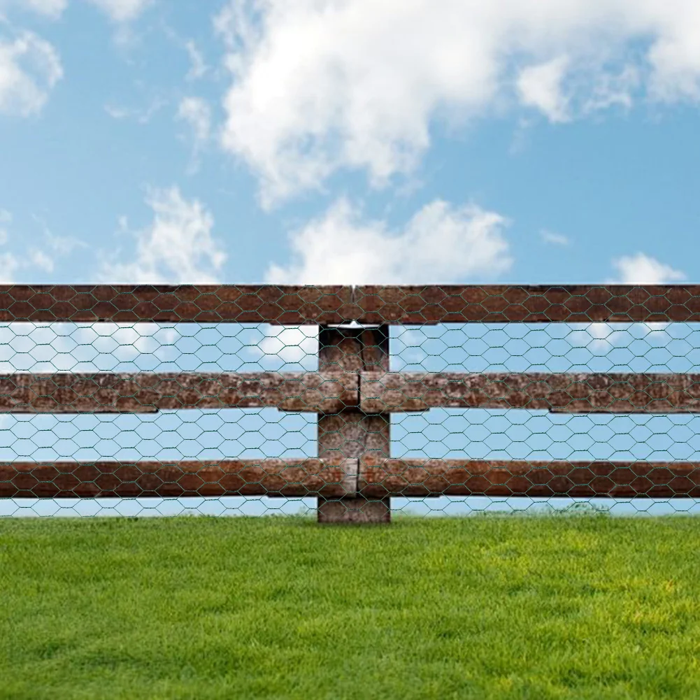 

Chicken Wire 39.37x1200in Hexagonal Mesh Poultry Wire Netting PVC-Coated Chicken Wire Fence Netting Anti-Rust for Poultry Garden