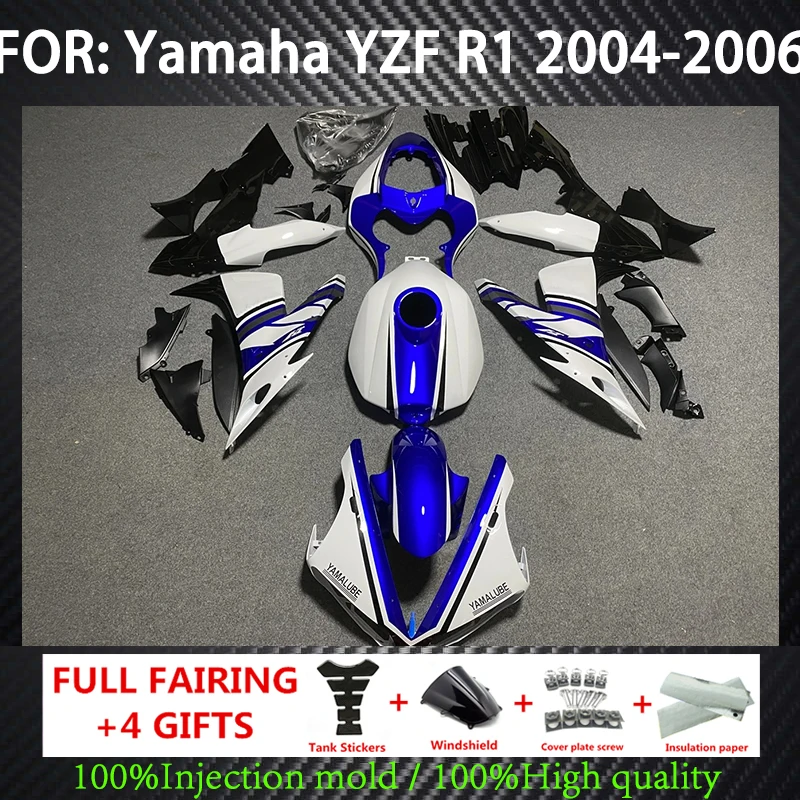 

for Yamaha YZF R1 2004 2005 2006 Motorcycle Bodywork Set Injection ABS Plastics Full Fairings Kit Mold Replacement Accessories