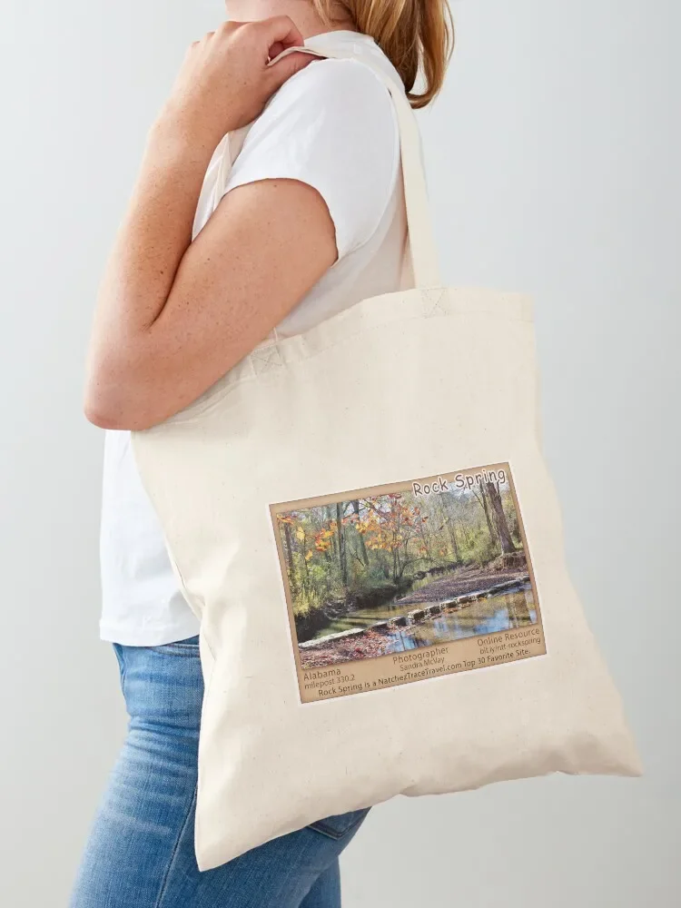 Rock Spring (fall) on the Natchez Trace Parkway. Tote Bag personalized tote university shopper bag great bag custom fabric