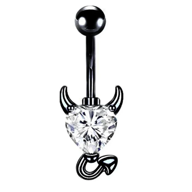 1PCS Bat Belly Button Piercing Jewelry 14G Claw Belly Ring Body Piercing Bee Navel Piercing Heart Belly Bars Piercings Ombligo