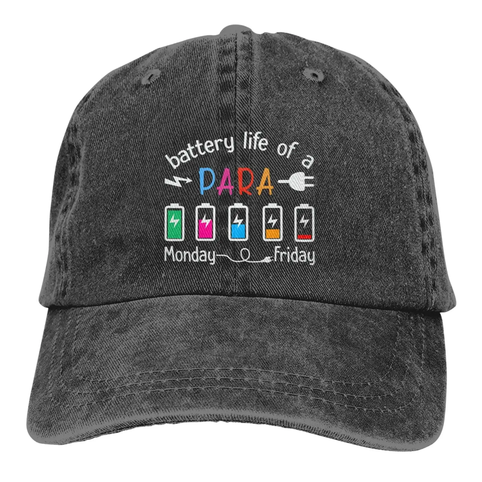 Battery Life of A para Monday to Friday Baseball Cap Golf Dad Hat Adjustable Original Classic Low Profile Cotton Hat Men Women