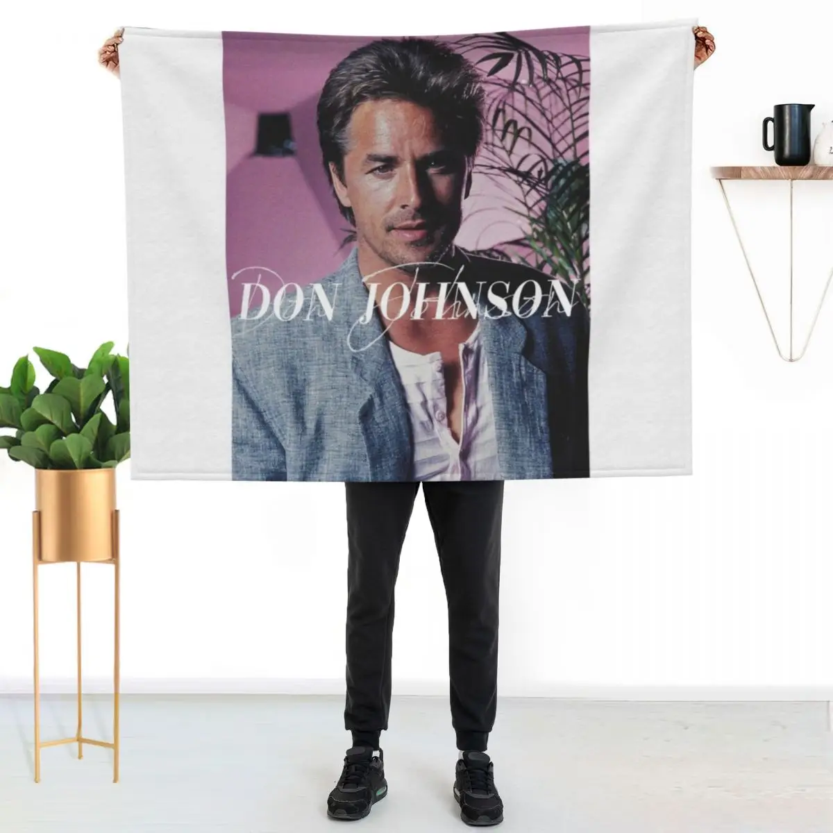 

Don Johnson // Vintage Throw Blanket Durable Warm Blanket for Daily Home Use
