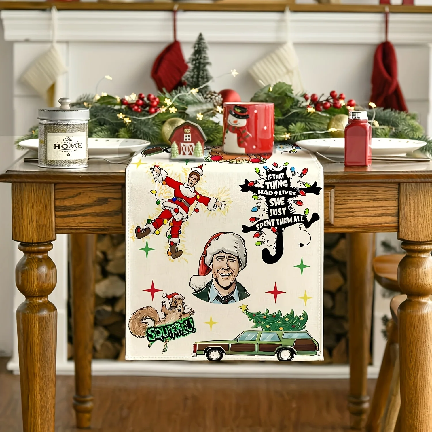 JIT مفرش طاولة احتفالي مستطيل - مراجعة Christmas Table Runner وسعره