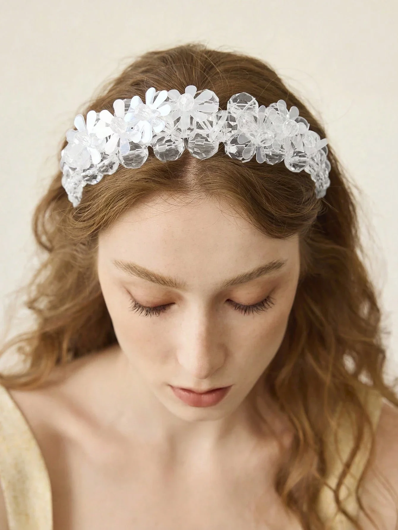 

Кристальная цветочная повязка на голову для женщин, аксессуар для свадебной вечеринки