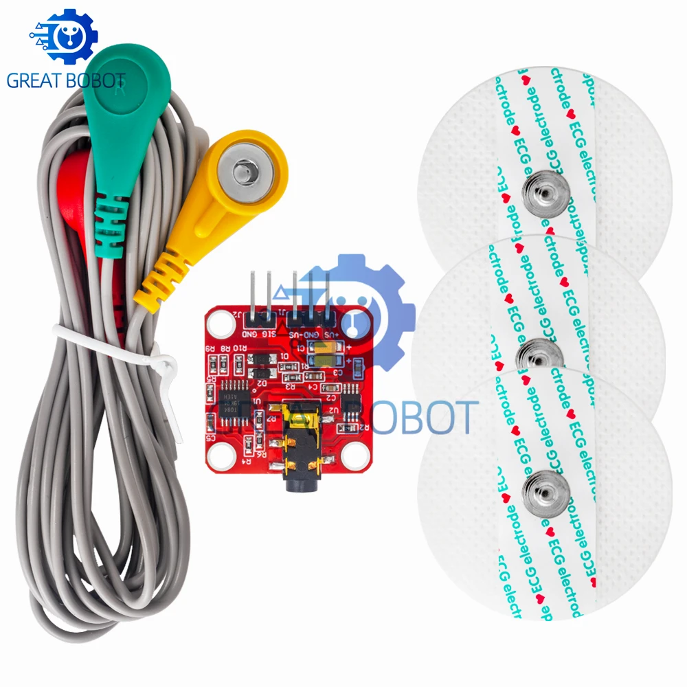 وحدة الاستشعار الكهربائية للعضلات BS إشارة تناظرية للعضلات EMG مجموعة الإشارات الخام مجموعة التطوير الإلكتروني لاردوينو