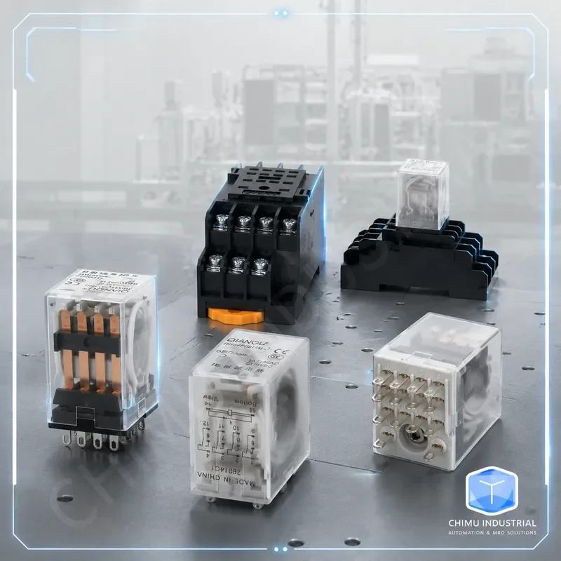 【CHIMU INDUSTRIAL】 for HH54PL MY4NJ Miniature Electromagnetic Relay 14 Pin Silver Contact DC AC