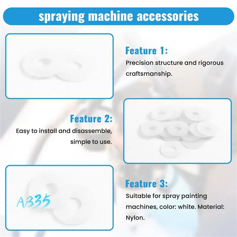 

AB35-20Pcs Airless Spraying Machine Tool Lengthening Rod Gasket Spraying Rod Gasket Airless Spraying Machine Accessories