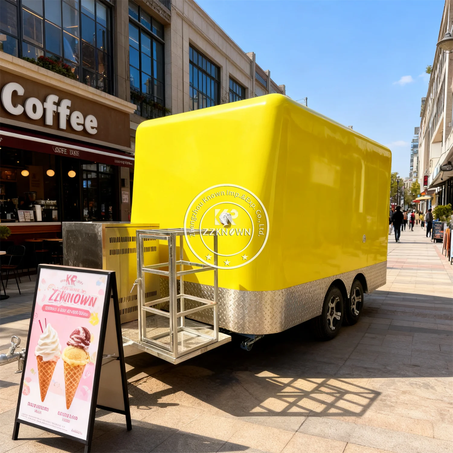 Gerobak Makanan Kios Keliling Gerobak Es Krim Mobile Bar Kopi Trailer Katering Jalanan Lengkap Truk Makanan Cepat Saji Dijual