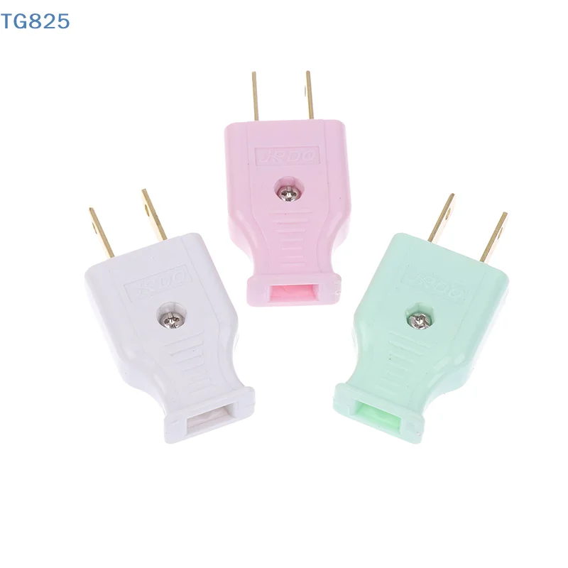 【AN】【SA】5/10PCS Male Electrical Rewire Socket Plug 10A US Assemble Wiring Plug Adapter America 2Pole Power Cord Connector