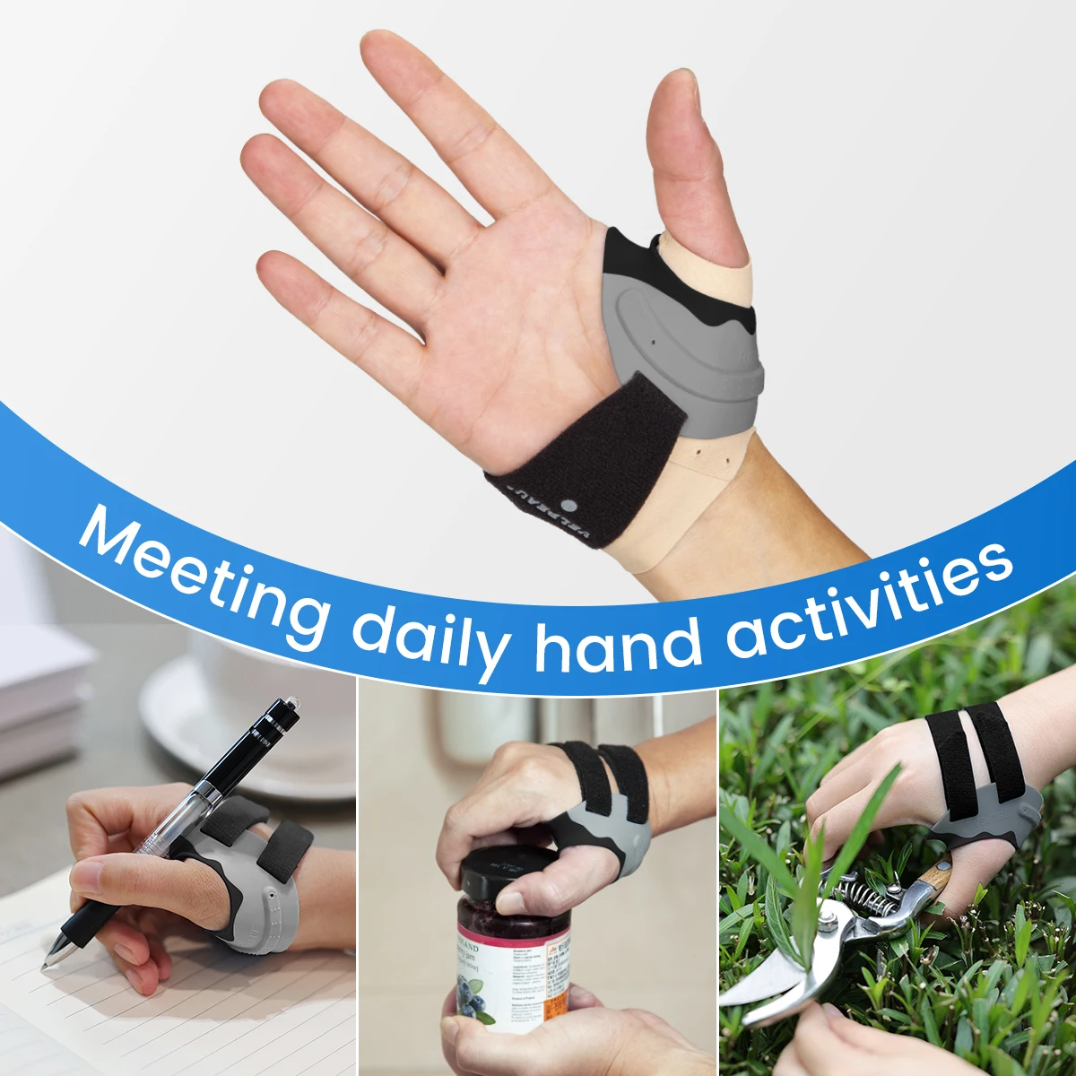 VELPEAU Thumb Splint CMC Joint Orthosis for Arthritis, Osteoarthritis and Pain Relief Thumb Brace Durable and Skin-friendly