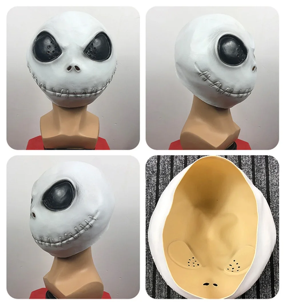 

Костюм для косплея Jack Skellington de L'Étrange Noël de Monsieur, Casque en Latex, аксессуары de Cadeaux d'Halloween