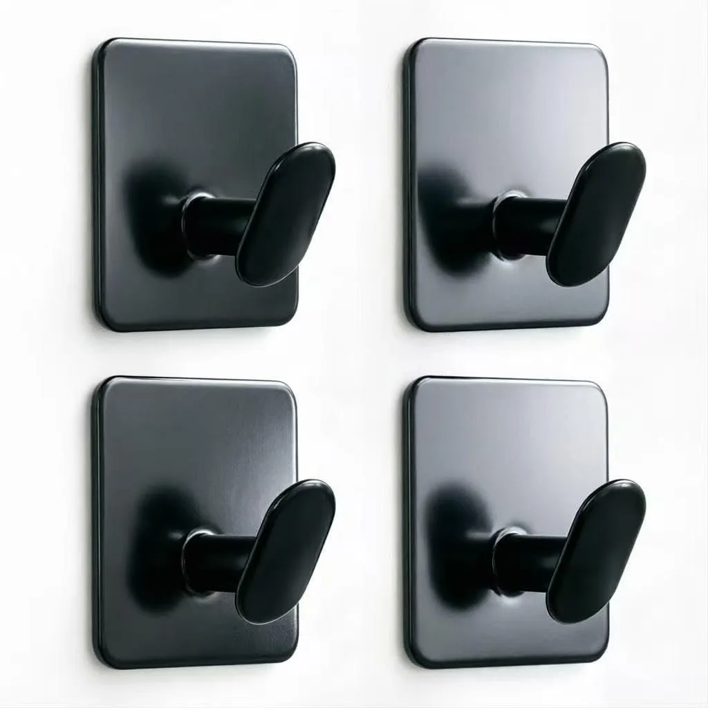 

Adhesive Towel Hooks Heavy Duty Wall Hooks Stainless Steel Hanger for Hanging Coat Hat Towel Robe Rack Wall Mount Bathroom