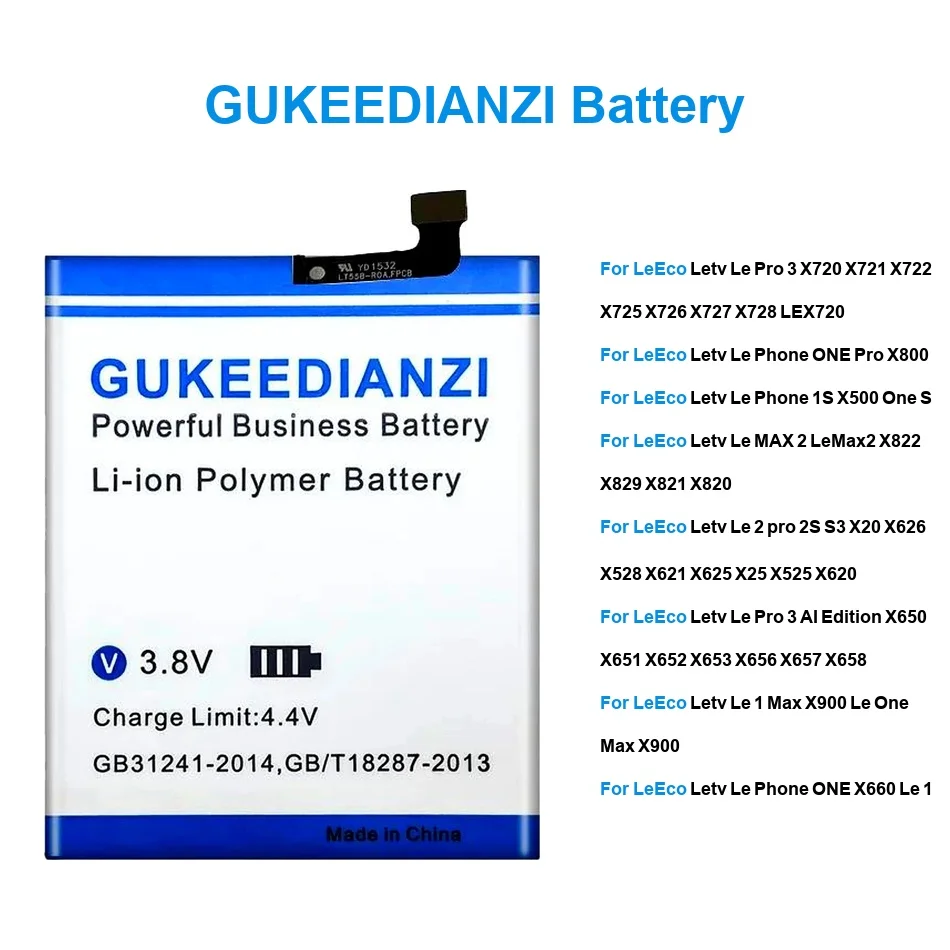 

Аккумулятор для мобильного телефона Leeco Letv LE 1S 2S One Phone S3 1 2 Pro Max, надежная мощность, LT633 LT55A LTF21A, 4300-6100 мАч
