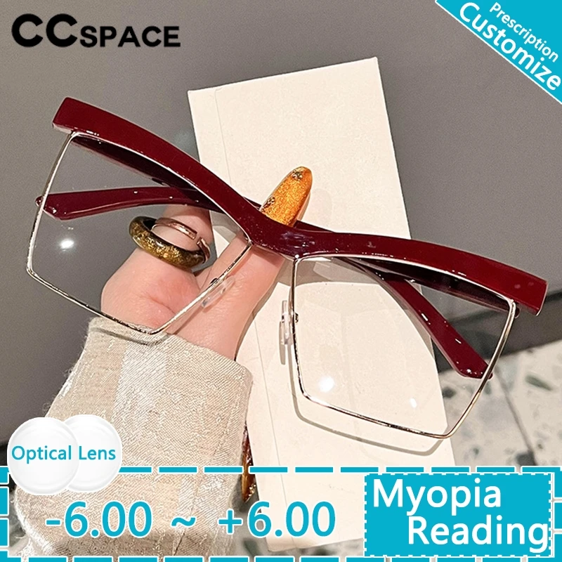 

Очки для чтения с защитой от синего света, женские оптические линзы с рецептом, популярные близорукие большие очки «кошачий глаз», очки