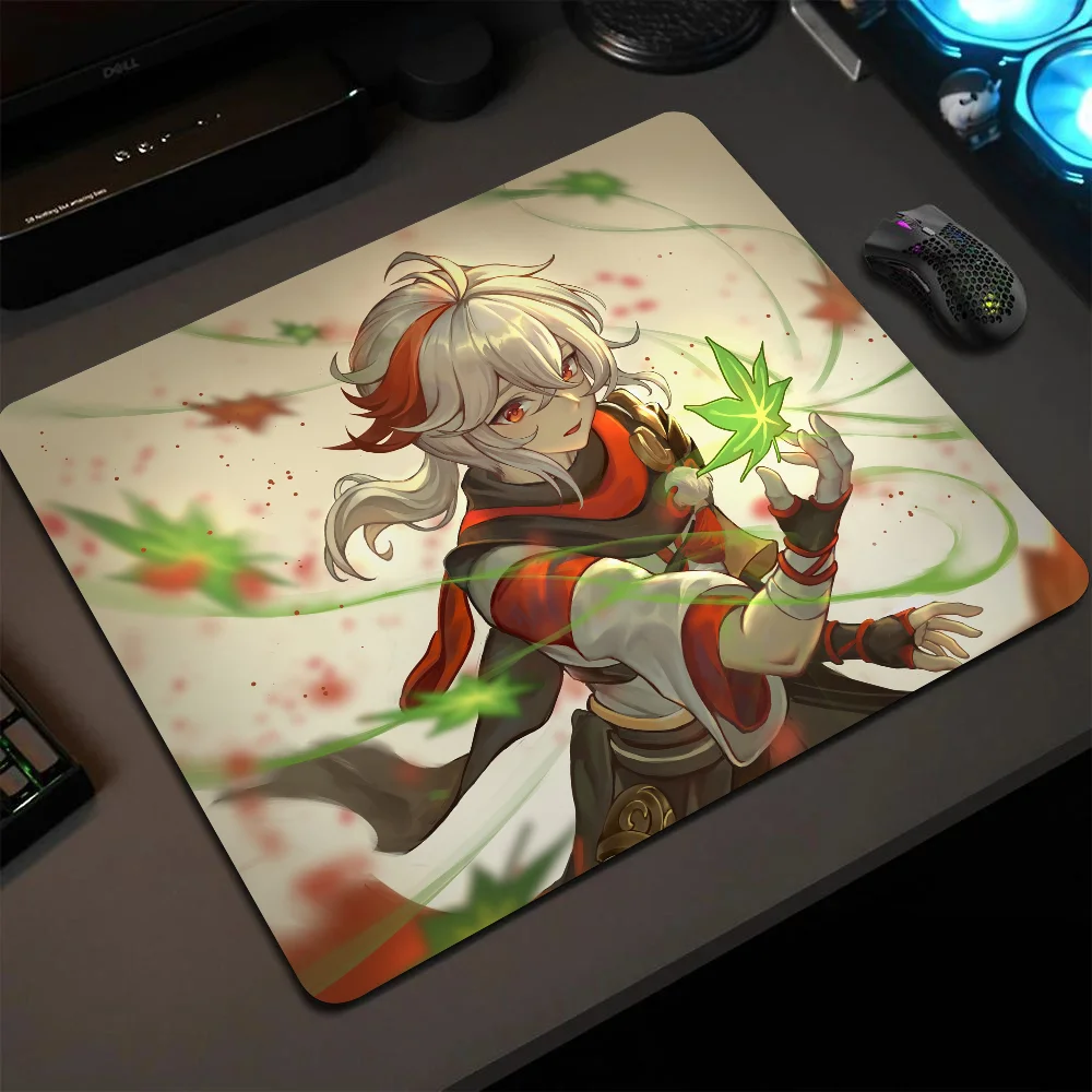 

Kaedehara Kazuha Genshin Impact Mousepad Small LockEdge Mouse Pad For Gamers Computer Desk Pad Rectangular Anti-slip Rubber