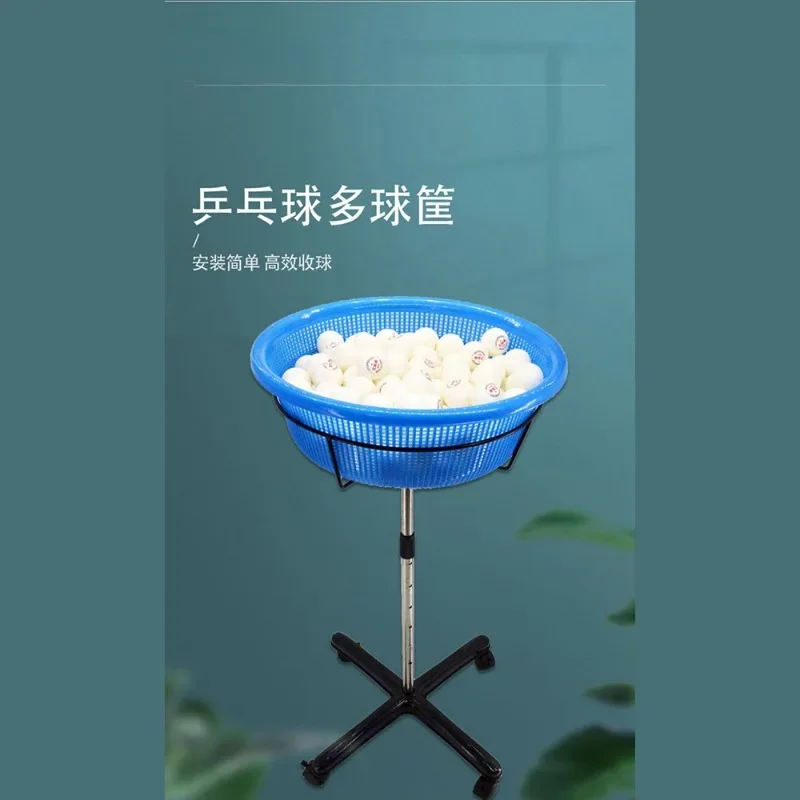 Table Tennis Multi-Ball-Holding Basket Movable Device for Training