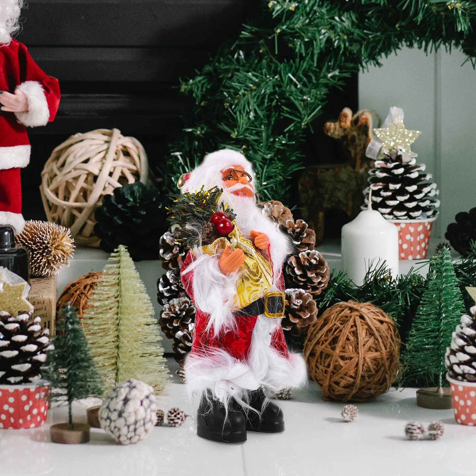 Muzyczny Święty Mikołaj Świąteczna Zabawka Elektryczny Mikołaj Dzieci Okno Prezent Tańcząca Ruchoma Figurka Plastikowy Śpiewający