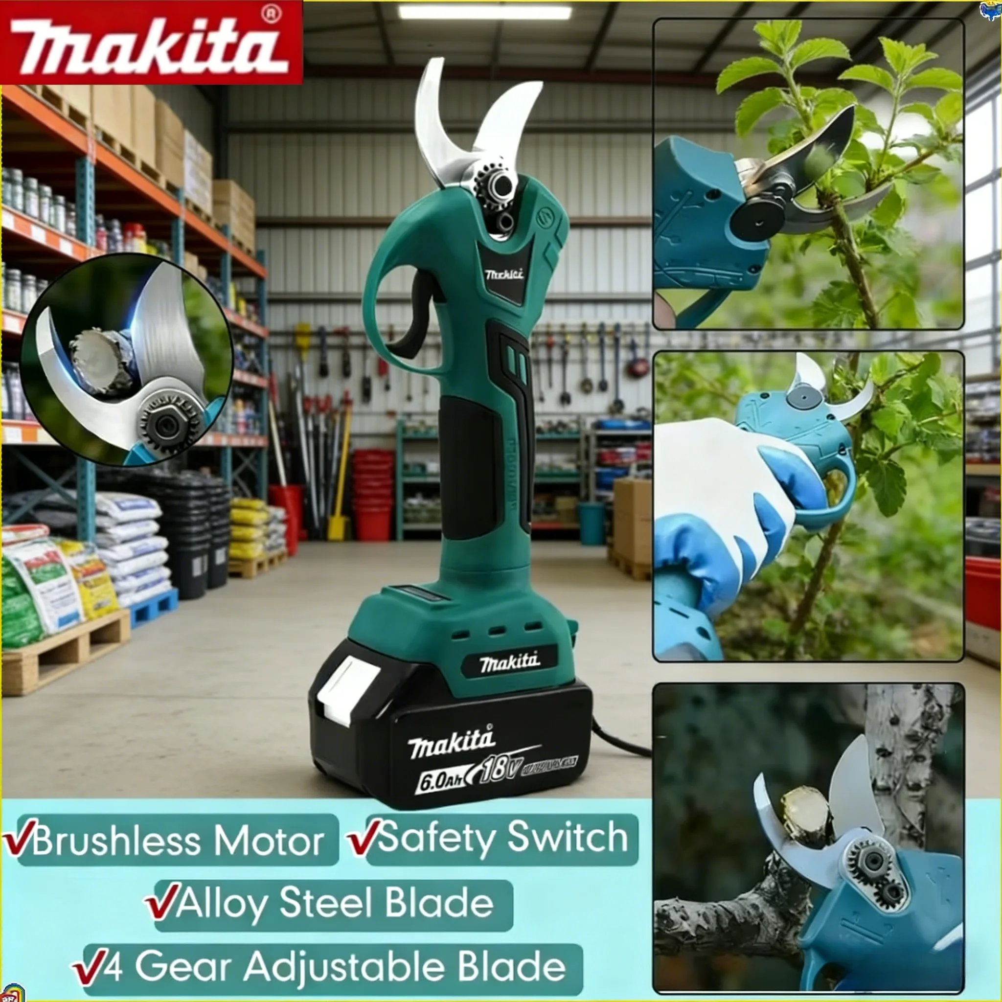 

Аккумуляторные электроинструменты Makita: профессиональная дрель, ножницы для электрика, садовый секатор