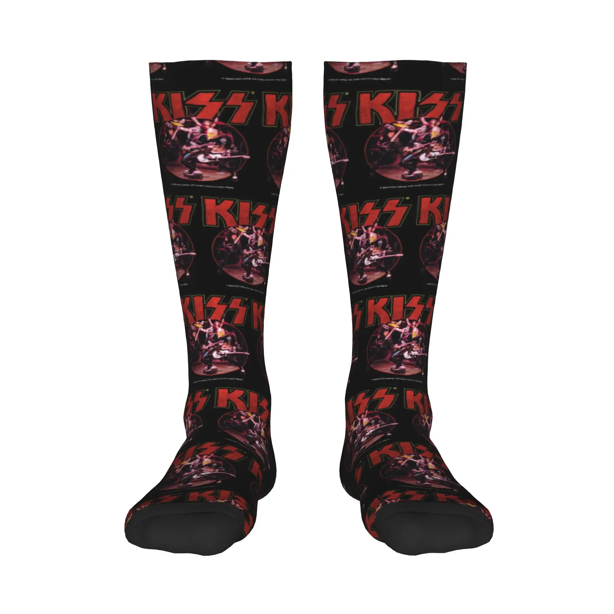 

Всесезонные чулки для экипажа, носки с группой Kiss, модные длинные носки в стиле Харадзюку в стиле хип-хоп, аксессуары для мужчин и женщин, подарок на день рождения