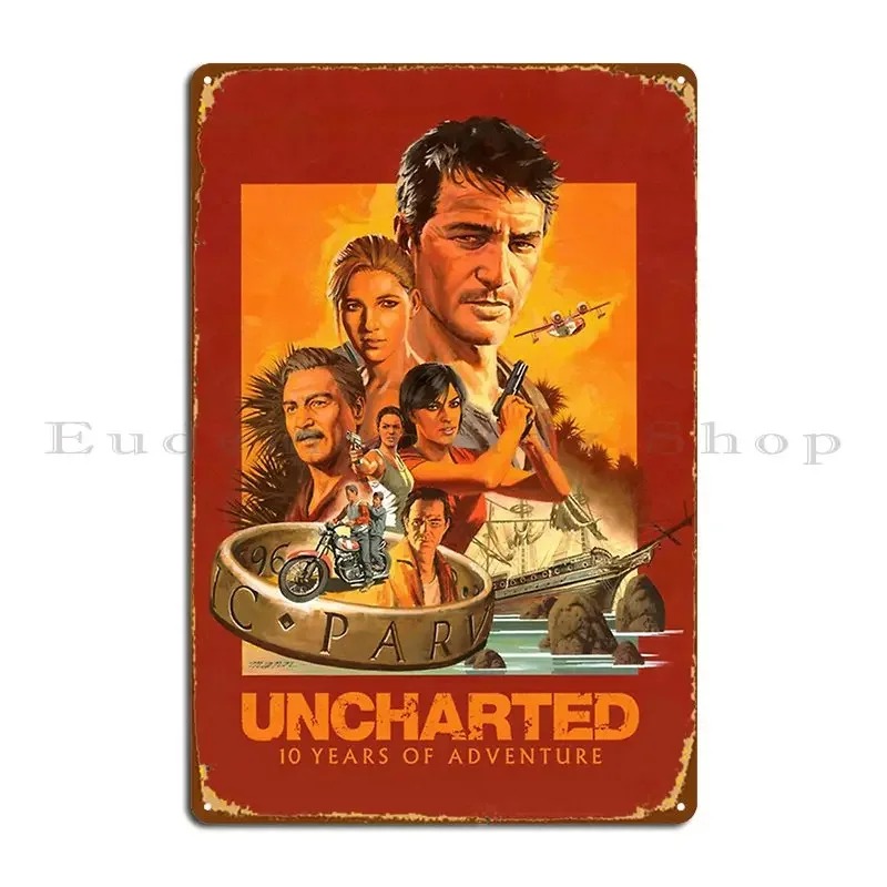 The Uncharted Adventure Metal Sign Party Printing Cinema Printing Plaques Tin Sign Poster