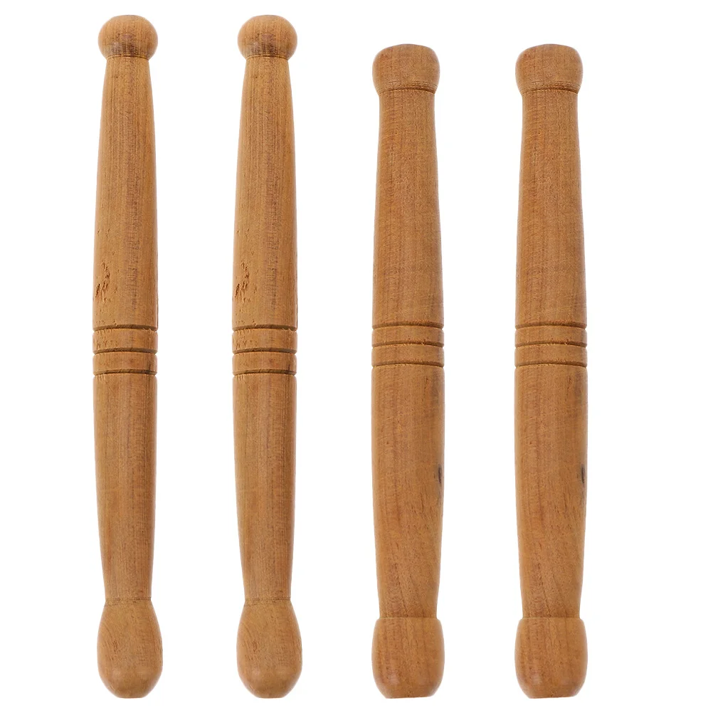 

Набор из 4 массажных палочек из натурального дерева для точечного массажа, легкие портативные инструменты для акупунктуры всего тела