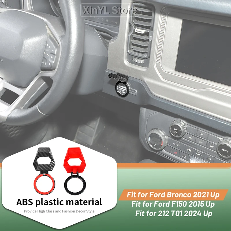 

For Ford Bronco 21+ ABS Push-to-Start Decorative Cover Automotive Interior Trim Accessory