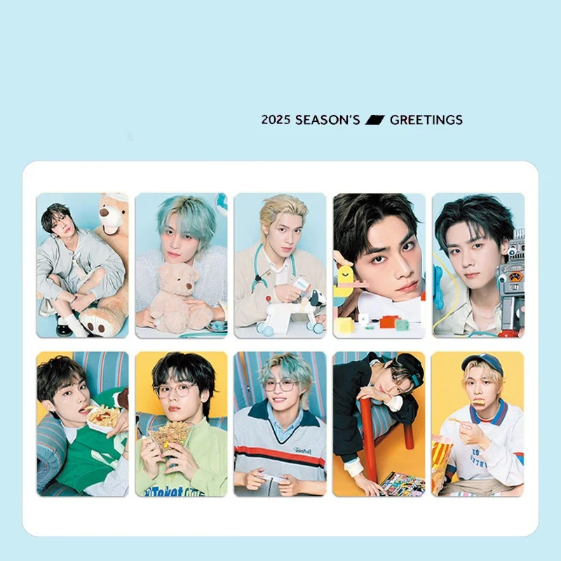 Kpop KUN Ten  WINWIN XIAOJUN Photocards 2025 SEASON’S GREETINGS CaDouble LOMO Card Hendery Yangyang Fans Cards Collections