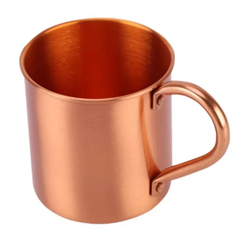 Pure Copper Mug with Rolled Edges Straight Body Cup 450ml