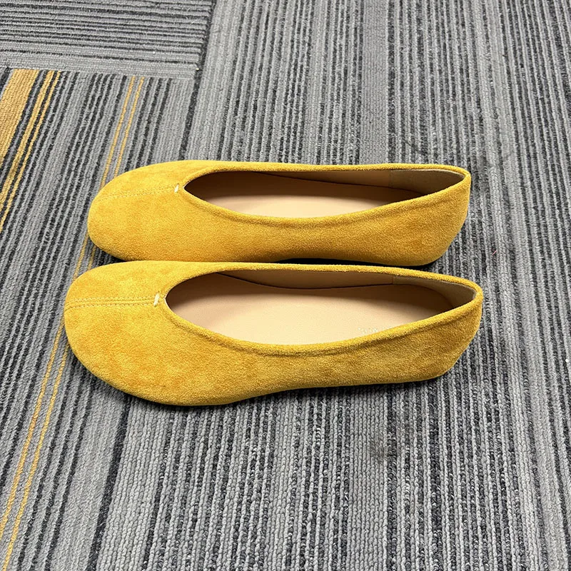 Modische Damen-Ballerinas, flache Schuhe, lässige, flache Damenschuhe, runde Zehen, weiche Damenschuhe. – Detail 3