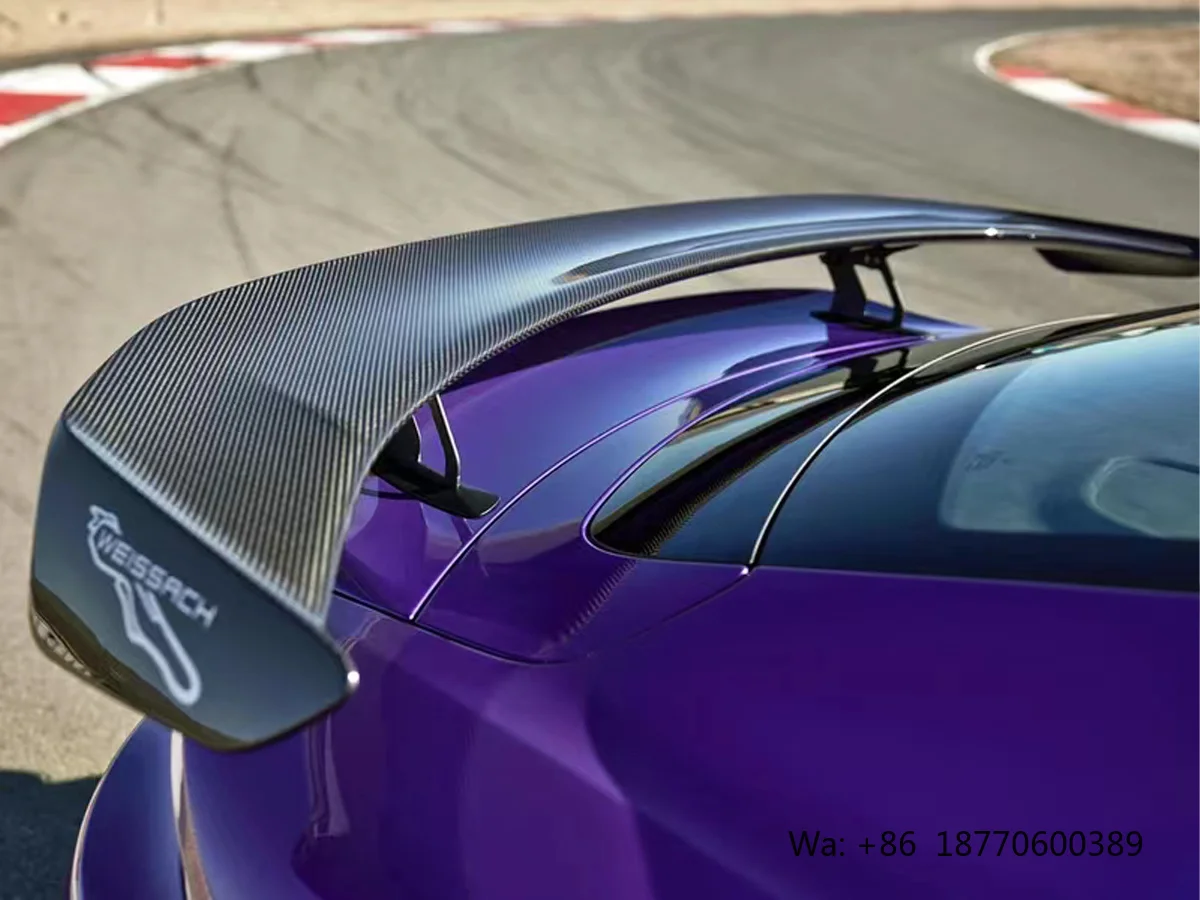 Porschee Taycan WEISSACH Style Auto Parts Rear Wing Spoiler Body Kits Dry Carbon Fiber  Rear Wing for Taycan(Half Carbon Fiber)