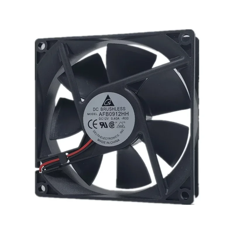 Original delta AFB0912HH FOO 92*92*25MM 90x90x25mm DC12V 0.40A Case Cooling Fan 67.92CFM 4500RPM 2 wires 3 wires