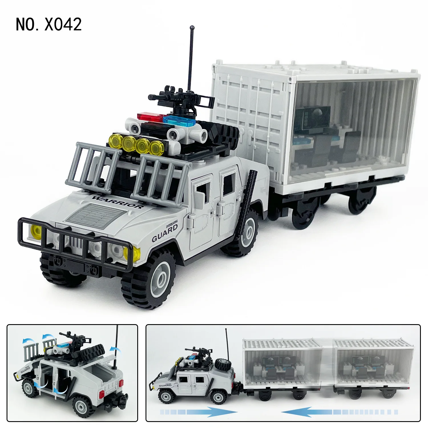 Swat Police Emergency command vehicle model Blokken container Gepantserd voertuig bouwsteen Bakstenen speelgoed voor jongens kinderen