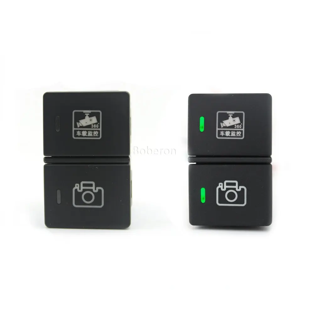 1pc Auto Dual Switch 360° Camera Recorder Monitor Push Button Switch with Wire Accessories for Honda
