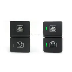 1pc Auto Dual Switch 360° Camera Recorder Monitor Push Button Switch with Wire Accessories for Honda