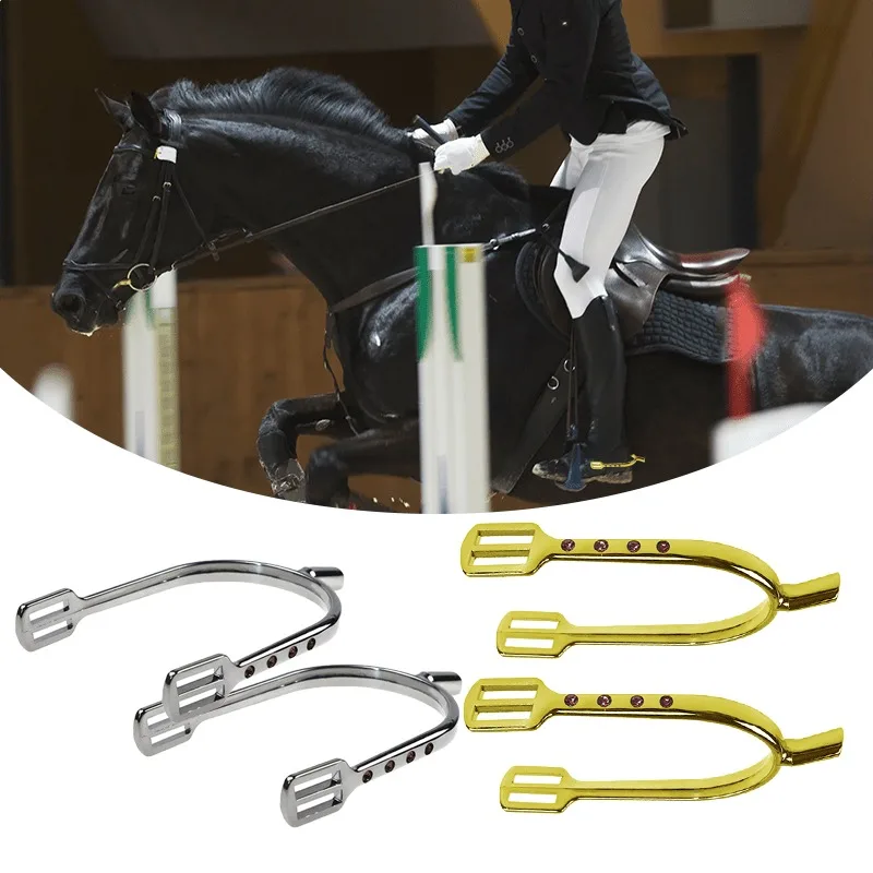 

Женские блестящие шпоры для верховой езды из цинкового сплава с кристаллами и стразами, металлические шпоры для женщин, конное снаряжение