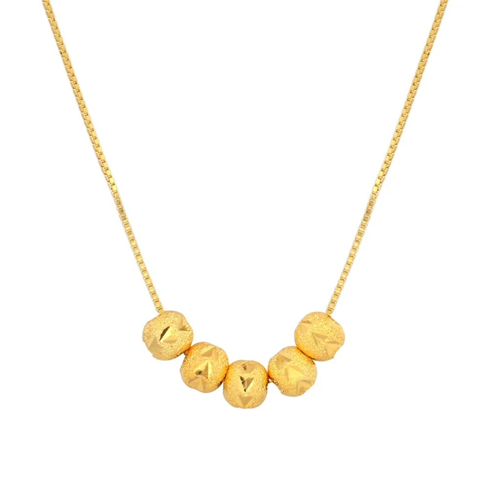 

Punk Clavicle Small Matting Ball Charm Pendant Female Gold Color Stainless Steel Choker Necklace Chain for Women Jewelry Gift